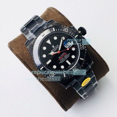 Swiss Replica Rolex Blaken Single Red Submariner Watch 40MM